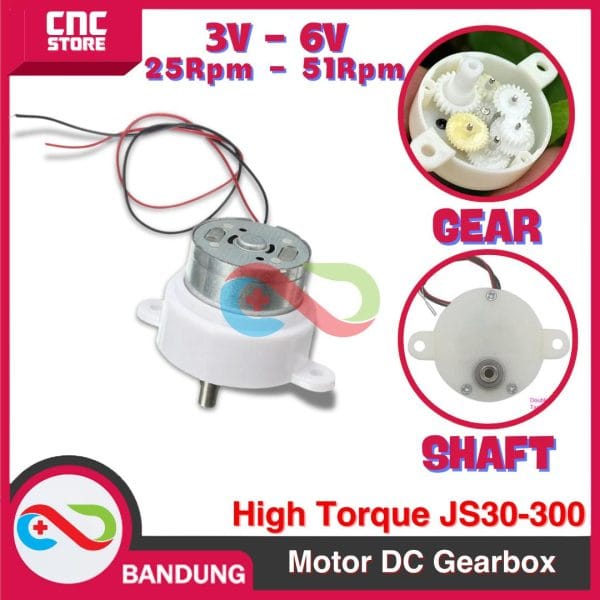 GearBox Motor DC Gear Box High Torque JS30-300 JS-30 Dinamo DC Motor Speed Reduction