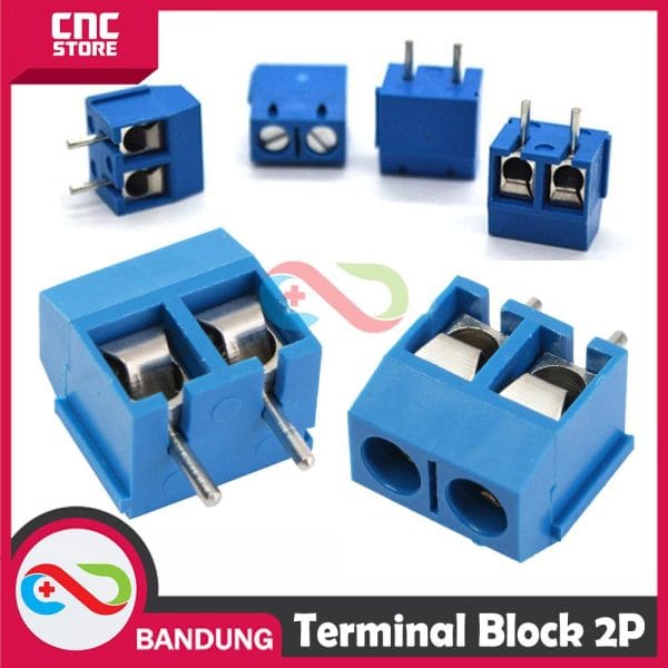 TERMINAL PCB BLOCK SCREW 2 PIN KF301-2P BLUE BIRU