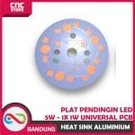 HEAT SINK ALUMINIUM PLAT PENDINGIN LED 5W - 5X 1W UNIVERSAL PCB HEATSINK DIAMETER 49MM ALUM - Image 2