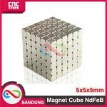 MAGNET NEODYMIUM NDFEB CUBE PERMANEN 5X5X5MM