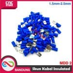 SKUN KABEL INSULATED MALE DISCONNECTS MDD 2 Kabel  1.5mm-2.5mm - BIRU pasangan dengan FDD 2 - Image 2