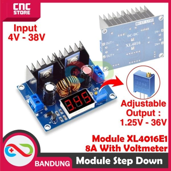 XH-M404 XL4016E1 8A DC-DC STEP-DOWN MODULE WITH VOLTMETER DIGITAL