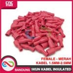 SKUN KABEL FULLY VINYL FEMALE INSULATED FDFD 2 KABEL 1.5MM-2.5MM - MERAH - Image 4