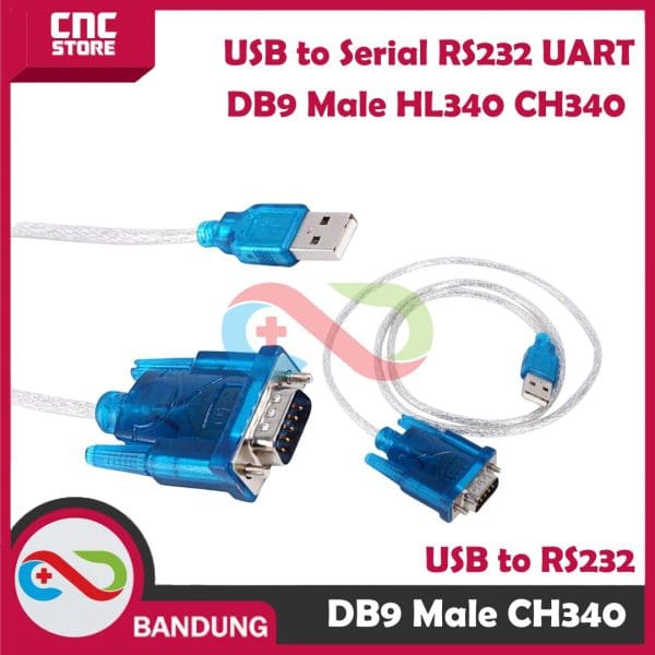 Kabel Adapter USB to Serial RS232 UART DB9 MALE HL-340 HL340 CH340