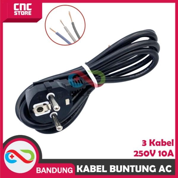 KABEL POWER LISTRIK AC BUNTUNG KOMPUTER PC 3 JALUR 3X