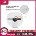 3D Hologram Projector Fan dengan Speaker Bluetooth – Untuk Display Gambar & Video - Image 2