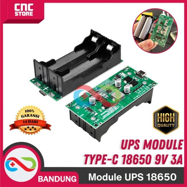 UPS MODULE 18650 9V 3A TYPE-C CHARGE DISCHARGING HIGHPOWER