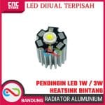 RADIATOR ALUMINIUM TINGGI 20MM PENDINGIN LED 1W / 3W TAMBAHAN UNTUK HEATSINK BENTUK BINTANG 20MM - Image 3