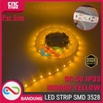 Lampu LED Strip SMD 3528 Kuning DC 5V – Single Colour IP33 (Indoor Only) per 5cm