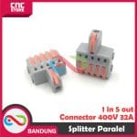 CONNECTOR KONEKTOR KABEL NV-F12/F13/F14/F15 SAMBUNGAN KABEL 1 LUBANG KE 5 - NV-F15 ORANGE - Image 3