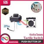 TACTILE SWITCH PUSH BUTTON 6X6X5 MM 2P