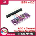 MODUL 16BIT I2C ADS1115 ADC 4 CHANNEL WITH PRO GAIN AMPLIFIER ARDUINO