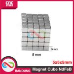 MAGNET NEODYMIUM NDFEB CUBE PERMANEN 5X5X5MM - Image 2