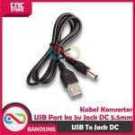 KABEL KONVERTER USB PORT KE 5V JACK DC 5.5MM ADAPTER CONVERTER COLOKAN - Image 3
