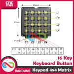 KEYPAD 4x4 KEYBOARD MATRIX 4X4 PLASTIK KARET TIMBUL HITAM - Image 3