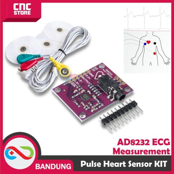 AD8232 ECG MEASUREMENT PULSE HEART SENSOR MODULE KIT