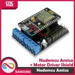 NODEMCU AMICA LUA WIFI V3 4MB 32MBITS FLASH ESP8266 WITH BASE PLATE L293D - Image 3
