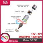 MOTOR DC 795 12V Dinamo HIGH SPEED & TORSI High RPM With Fan & Bearing - Image 2