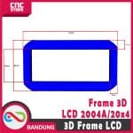 2004 20 X 4 LCD FRAME 3D PRINTER CASE 20X4 ARDUINO BIRU - Image 2