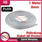 KABEL SPIRAL WRAPING PELINDUNG KABEL 8MM 3D PRINTER CNC PER 1 METER WHITE - Image 3