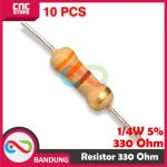 10X RESISTOR 330 330OHM 1/4W 5 METAL FILM - Image 2