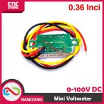 MINI VOLTMETER VOLT PANEL METER DIGITAL LED 0-100V DC 3 WIRE 0.36 RED MERAH - Image 3