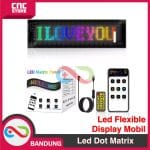 LED flexible display smart car sticker 120x595mm Aplikasi HD Bluetooth  + Remote control USB
