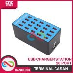 USB CHARGER CHARGING STATION 20 PORT AC 100~240V 50HZ TERMINAL CASAN 100WATT - Gambar 5