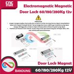 Electromagnetic Magnetic EM Door Lock Mlock Kunci Magnet 600/350/130Lbs 280/180/60Kg -12V 180KG - Image 2