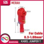 KABEL JUMPER T MERAH 0.3-1MM2 WIRE CONNECTOR SUNTIK CABANG SPLIT CABLE - Image 3