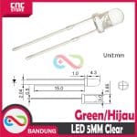 10PCS LED 5MM F5 SUPER BRIGHT GREEN HIJAU CLEAR - Image 4