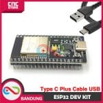 ESP32 ESP-32S DOIT WIFI BLUETOOTH IOT DUAL CORE TYPE-C 38 PIN PLUS KABEL DATA - Image 2