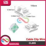 CL805 Cable Clip Wire Mount Clamp Tie Ikat Kabel + Self Adhesive Klem - Image 3