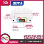 DIGITAL COUNTER 5 DIGIT BEM-5C  INDUCTION COUNTING PUNCH COUNTER METAL COUNTER - Image 5