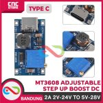 STEP UP MODULE BOOST DC DC TYPE C MT3608 ADJUSTABLE  2A 2V-24V TO 5V-28V - Image 2