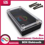 BOX TRANSPARAN BOX TOSO 60 LED 12X6X3CM KOTAK ELEKTRONIK BOX ELECTRONIC RANGKAIAN