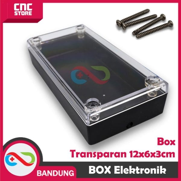BOX TRANSPARAN BOX TOSO 60 LED 12X6X3CM KOTAK ELEKTRONIK BOX ELECTRONIC RANGKAIAN