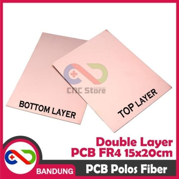 PCB POLOS DOUBLE LAYER FR4 FIBER 15X20CM