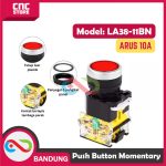Push Button 22mm LA38-11BN Push On Flat Switch 10A Momentary -RED - Image 5