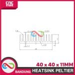 HEATSINK PELTIER 40X40X11mm TANPA PAD ALUMINIUM HEAT SINK PENDINGIN - Image 3