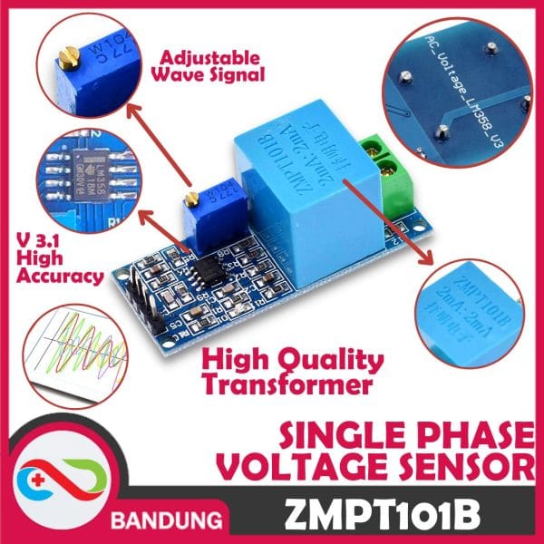 ZMPT101B VOLTAGE TRANSFORMER MODULE AC ACTIVE OUTPUT VOLTAGE SENSOR