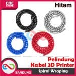 KABEL SPIRAL WRAPING PELINDUNG KABEL 8MM 3D PRINTER CNC PER 1 METER BLACK - Image 3