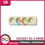 TERMINAL KUNINGAN STOP KONTAK 4 LUBANG SOCKET AC 4 ARDE - Image 3