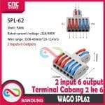 TERMINAL CABANG 2 KE 6 KABEL KONEKTOR SPLITTER 2-6 LT 623 WAGO SPL 62 - Image 2
