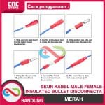 SKUN KABEL INSULATED BULLET MALE FEMALE DISCONNECTA MPD 1.25-156 MERAH - Image 5