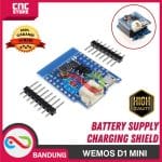 WEMOS D1 MINI LITHIUM (LiPo) BATTERY SUPPLY CHARGING SHIELD