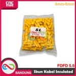 SKUN KABEL FULLY VINYL FEMALE INSULATED FDFD 5.5 Kabel 4mm-6mm - KUNING pasangan dengan MDD 5.5 - Image 3