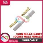 SKUN BULAT+KARET SOCKET TERMINAL SAMBUNGAN KABEL DC MALE FEMALE SET - Gambar 2