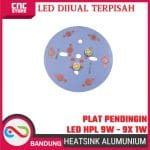 HEAT SINK ALUMINIUM PLAT PENDINGIN LED 7W - 7X 1W UNIVERSAL PCB HEATSINK DIAMETER 49MM ALUM - Image 2