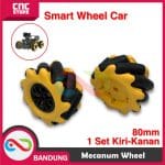 MECANUM WHEEL RODA MECANUM 80MM SMART WHEEL ROBOT CAR KIRI KANAN 1 PASANG